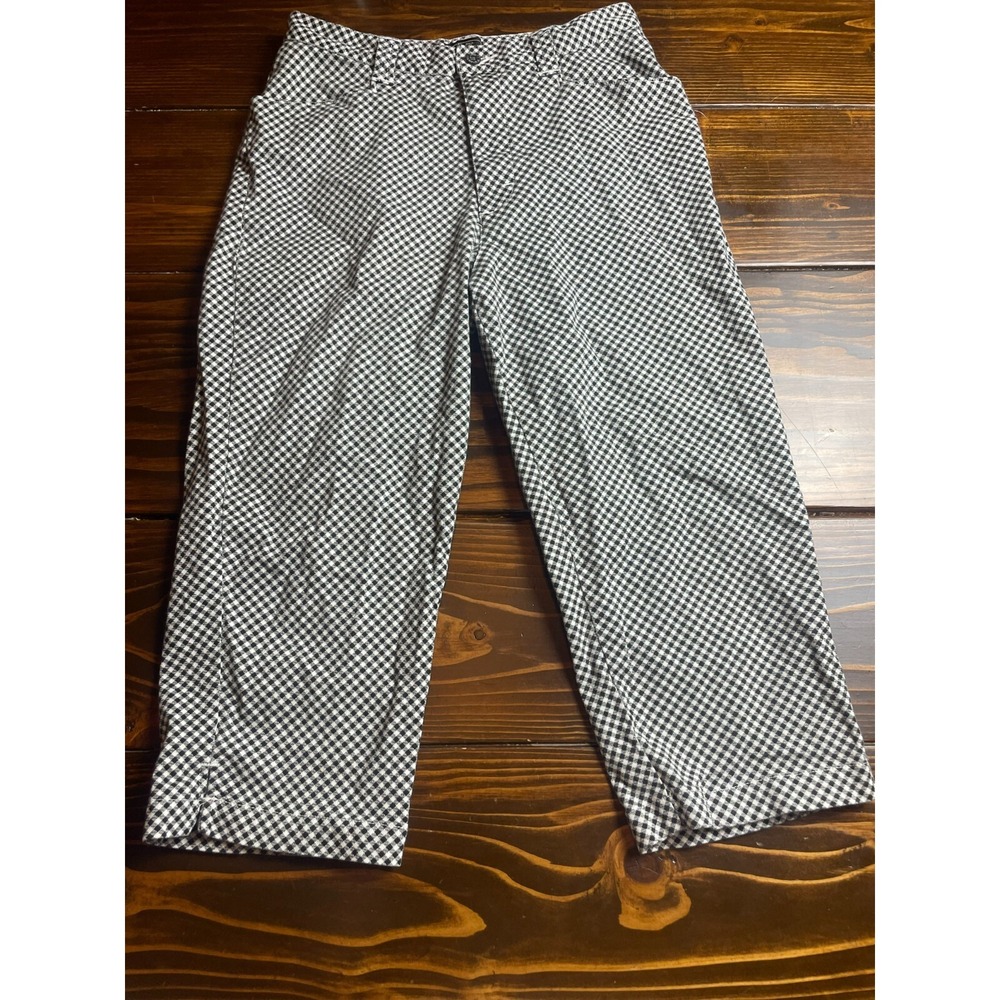 Lee Pants, Women's Size 8, Black White, Capri, Vintage, Plaid